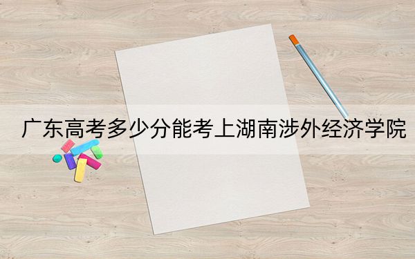 广东高考多少分能考上湖南涉外经济学院？附2022-2024年最低录取分数线