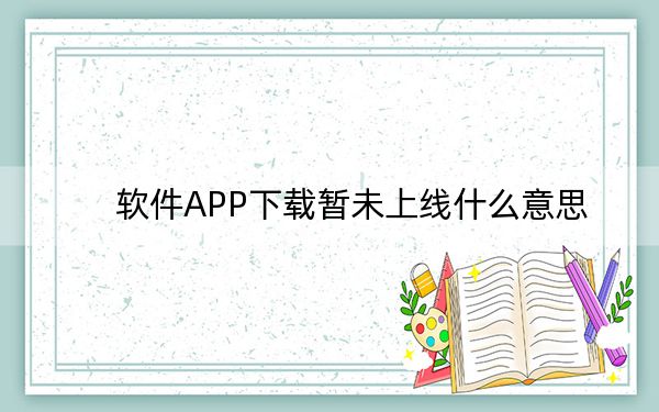 软件APP下载暂未上线什么意思？