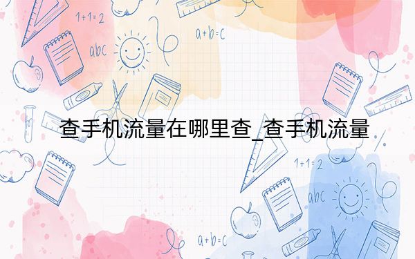 查手机流量在哪里查_查手机流量