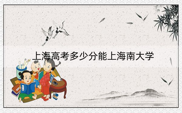 上海高考多少分能上海南大学？2024年综合最低521分