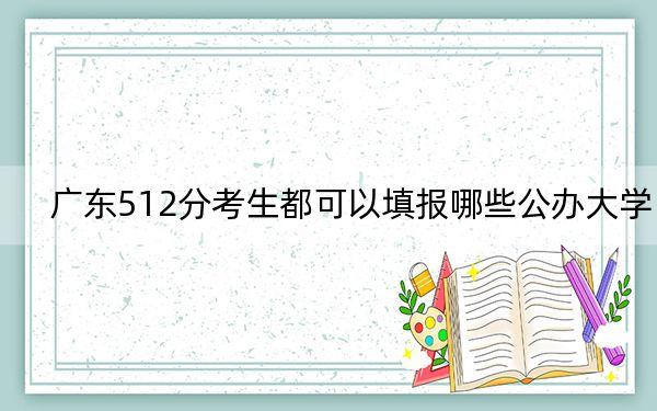 广东512分考生都可以填报哪些公办大学？（供2025届高三考生参考）