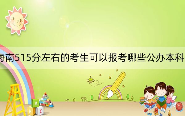 海南515分左右的考生可以报考哪些公办本科大学？（供2025届高三考生参考）