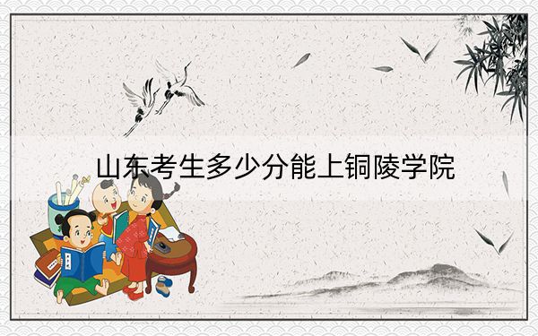 山东考生多少分能上铜陵学院？附2022-2024年院校投档线