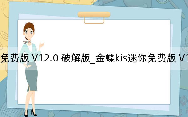 金蝶kis迷你免费版 V12.0 破解版_金蝶kis迷你免费版 V12.0 破解版免费下载