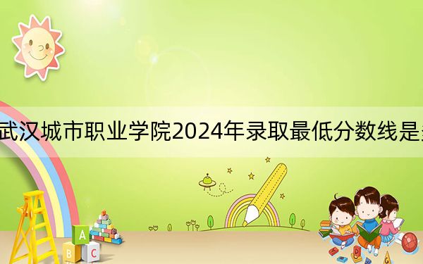 武汉城市职业学院2024年录取最低分数线是多少？江西考生2025年参考