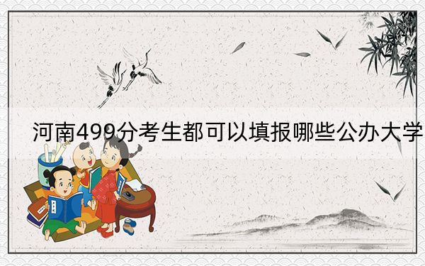 河南499分考生都可以填报哪些公办大学？ 2024年一共录取41所大学