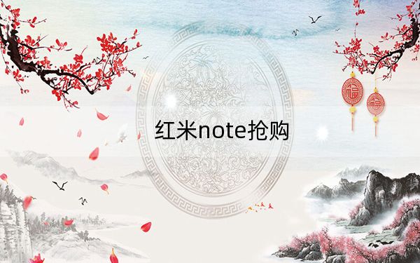 红米note抢购