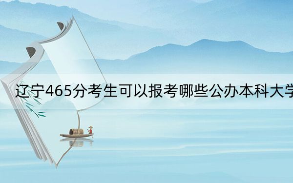 辽宁465分考生可以报考哪些公办本科大学？ 2024年高考有48所最低分在465左右的大学