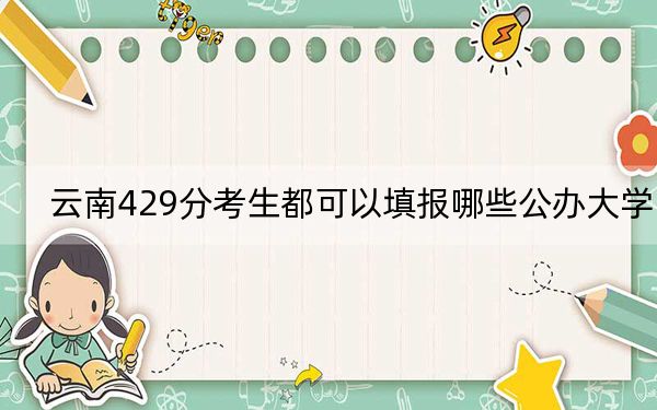 云南429分考生都可以填报哪些公办大学？（供2025届高三考生参考）