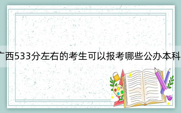 广西533分左右的考生可以报考哪些公办本科大学？ 2024年一共59所大学录取