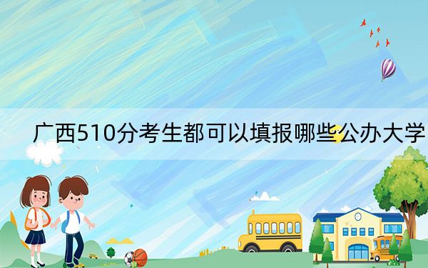 广西510分考生都可以填报哪些公办大学?