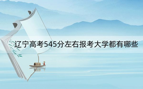 辽宁高考545分左右报考大学都有哪些？（附带近三年高考大学录取名单）