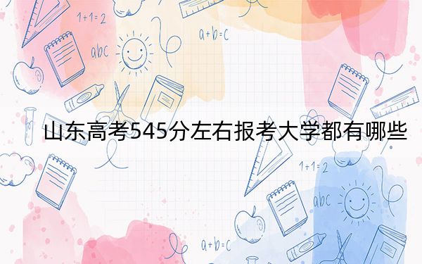 山东高考545分左右报考大学都有哪些? 2025年高考可以填报9所大学