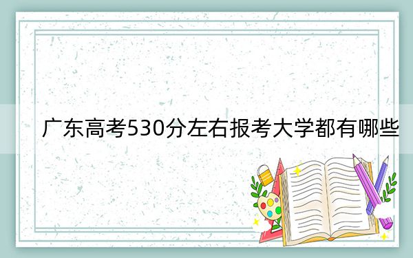 广东高考530分左右报考大学都有哪些？（附带近三年高考大学录取名单）