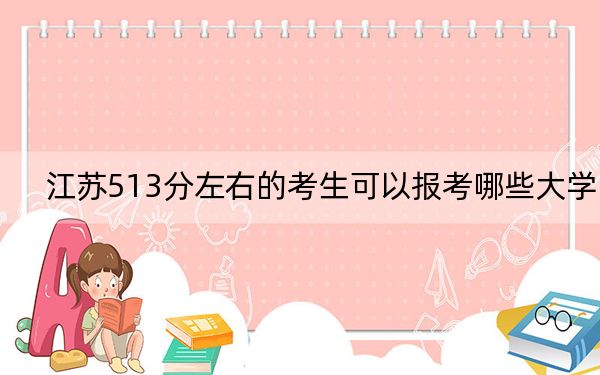 江苏513分左右的考生可以报考哪些大学？ 2024年录取最低分513的大学