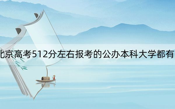 北京高考512分左右报考的公办本科大学都有哪些？（附带2022-2024年512左右大学名单）