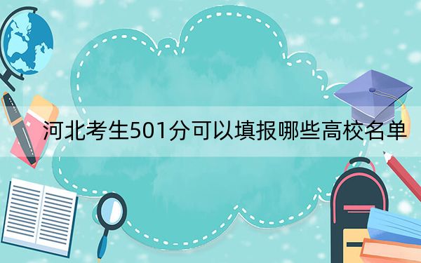 河北考生501分可以填报哪些高校名单？