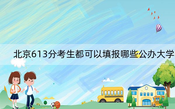 北京613分考生都可以填报哪些公办大学？（附带近三年高校录取名单）