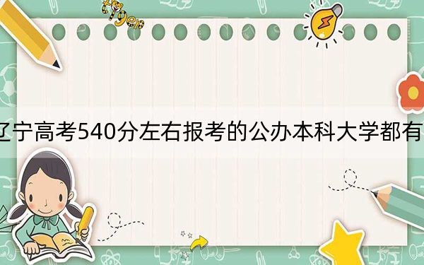 辽宁高考540分左右报考的公办本科大学都有哪些？（附带2022-2024年540左右大学名单）