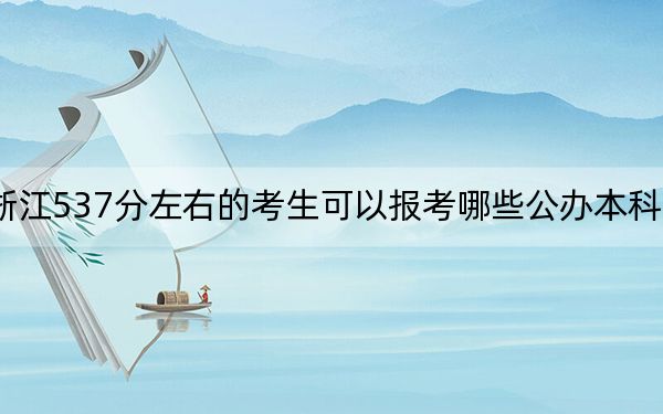 浙江537分左右的考生可以报考哪些公办本科大学？（附带近三年高考大学录取名单）