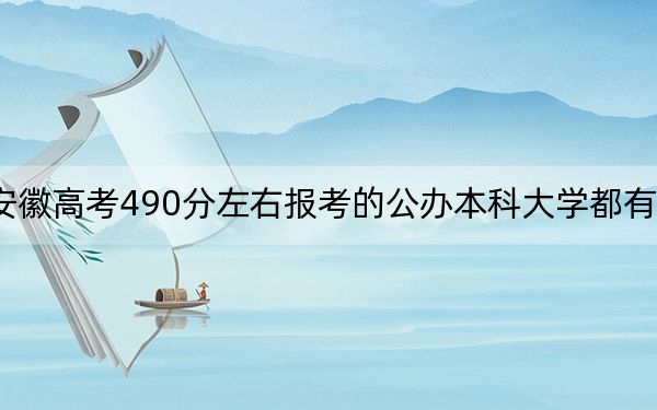 安徽高考490分左右报考的公办本科大学都有哪些？（附带近三年高考大学录取名单）