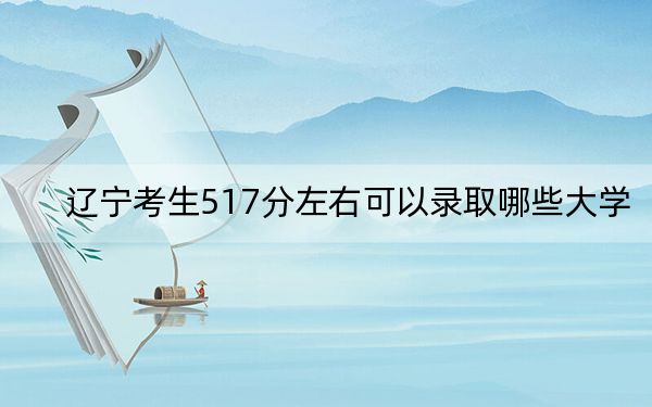 辽宁考生517分左右可以录取哪些大学?