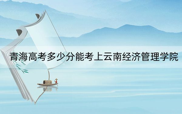 青海高考多少分能考上云南经济管理学院？附2022-2024年最低录取分数线