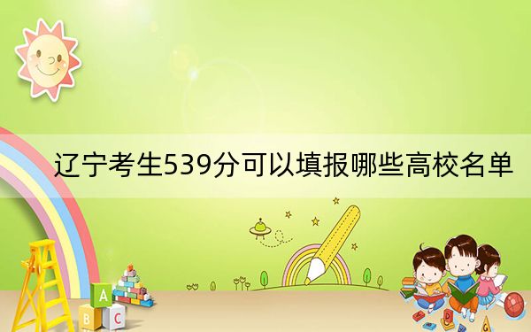 辽宁考生539分可以填报哪些高校名单？（供2025届高三考生参考）