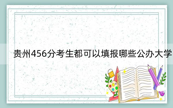 贵州456分考生都可以填报哪些公办大学？