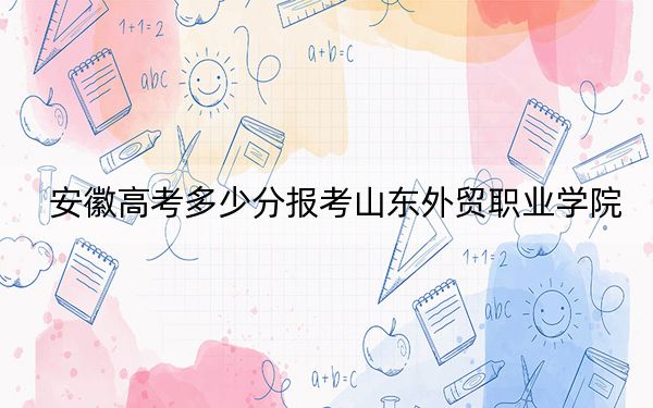 安徽高考多少分报考山东外贸职业学院？附2022-2024年最低录取分数线