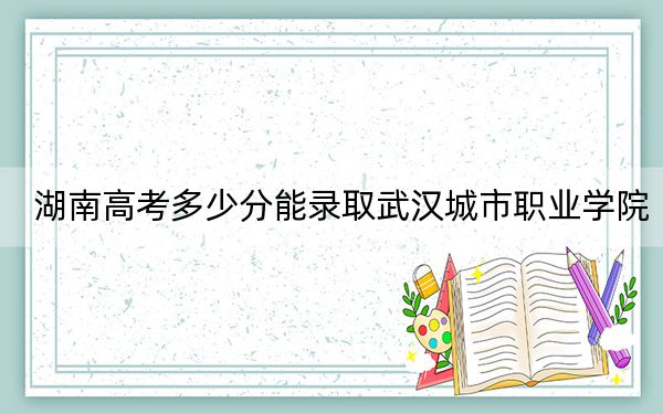 湖南高考多少分能录取武汉城市职业学院?2024年历史类录取分417分 物理类录取分407分
