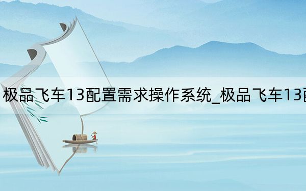 极品飞车13配置需求操作系统_极品飞车13配置