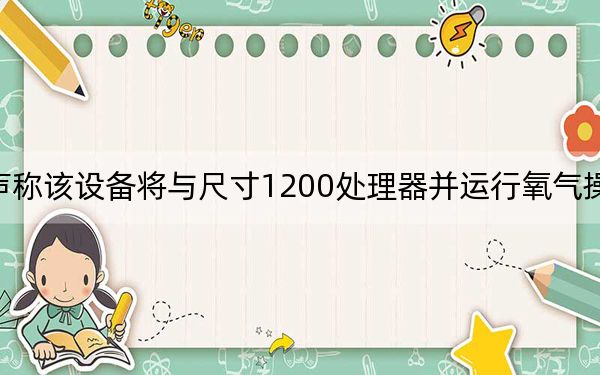 他声称该设备将与尺寸1200处理器并运行氧气操作系统