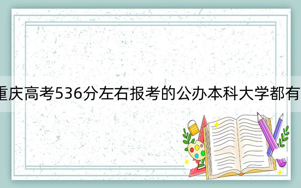 重庆高考536分左右报考的公办本科大学都有哪些？（附带2022-2024年536左右大学名单）