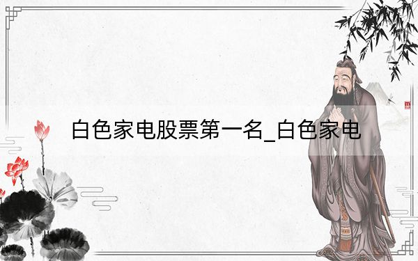 白色家电股票第一名_白色家电
