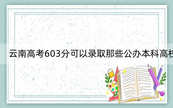 云南高考603分可以录取那些公办本科高校？ 2025年高考可以填报19所大学