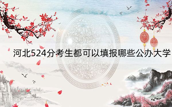 河北524分考生都可以填报哪些公办大学？（附带近三年524分大学录取名单）
