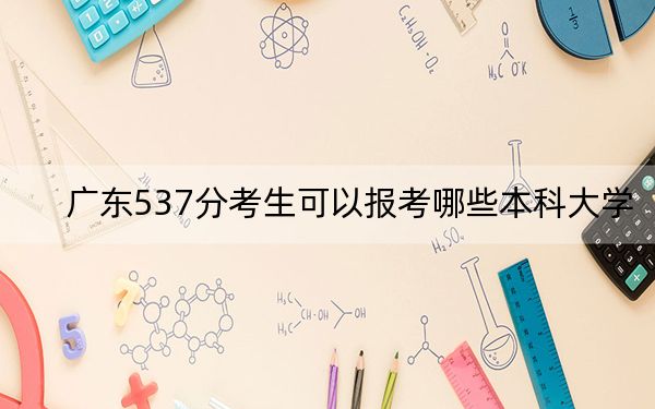 广东537分考生可以报考哪些本科大学？