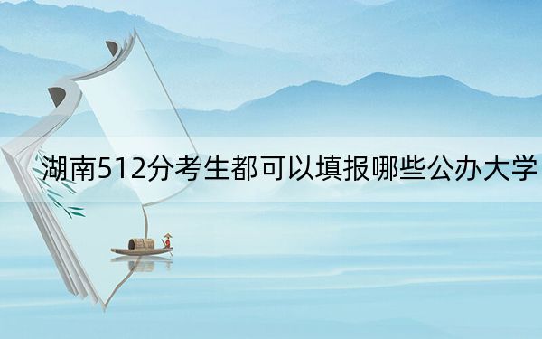 湖南512分考生都可以填报哪些公办大学？（供2025届高三考生参考）
